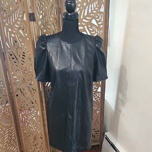 LOFT Black Puff Sleeve Blouse